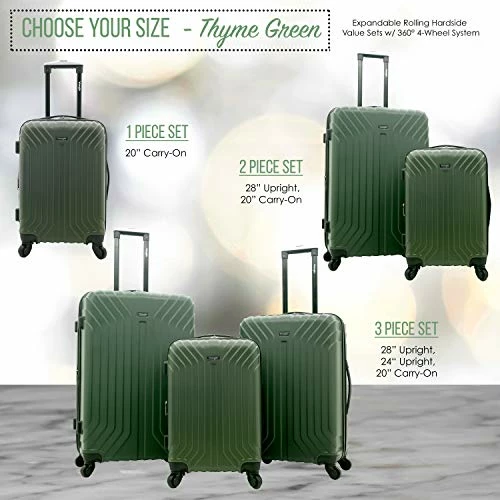 Wrangler Auburn Hills Hardside Spinner Luggage, Thyme Green, Carry-On 20-Inch 9 Wrangler Auburn Hills Hardside Spinner Luggage, Thyme Green, Carry-On 20-Inch - Image 7
