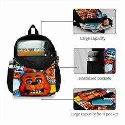 Koiidisa Five Nights At Freddy's 3D Printed Pattern Backpack Travel Bags School Laptop Bookbag,Lightweight Multi-Function And Water Resistant -TRAVELPRO Sales 51iPcg42tYS