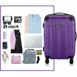 Goplus 20" ABS Carry On Luggage Expandable Hardside Travel Bag Trolley Rolling Suitcase GLOBALWAY (Purple) -TRAVELPRO Sales 51ihorXYTvL
