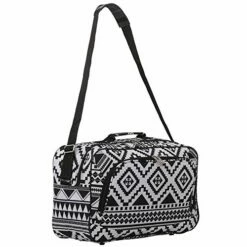 16 Inch Carry On Hand Luggage Flight Duffle Bag, 2nd Bag Or Underseat, 19L (Black Aztec) 10 16 Inch Carry On Hand Luggage Flight Duffle Bag, 2nd Bag Or Underseat, 19L (Black Aztec) -TRAVELPRO Sales 51jzB3E57sL