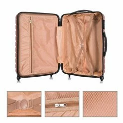 4 Piece Luggage Sets,Travel Suitcase Spinner Hardshell Lightweight W/Free Suitcase Cover& Hanger (Rose Gold, 18 20 24 28 Inch) -TRAVELPRO Sales 51lYK2CDfzL f9c2c81a a1f3 4488 833b 332fc315f78f
