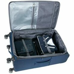 Kenneth Cole Reaction Rugged Roamer Luggage Collection Lightweight Softside Expandable 8-Wheel Spinner Travel Suitcase Bag, Navy, 2-Piece (20" Carry-On / 28" Check Size) -TRAVELPRO Sales 51lZ MSfRJL