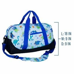 Wildkin Kids Overnighter Duffel Bags For Boys & Girls, Measures 18 X 9 X 9 Inches Duffel Bag For Kids, Carry-On Size & Ideal For School Practice Or Overnight Travel, BPA-free (Dinosaur Land) -TRAVELPRO Sales 51lbysHYGNL