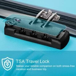Merax Expandable Luggage Sets With TSA Locks, 3 Piece Lightweight Spinner Suitcase Set (Sky Blue) -TRAVELPRO Sales 51ldPq5FBML