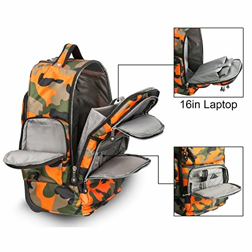 20 Inches Big Storage Multifunction Travel Wheeled Rolling Backpack Luggage Books Laptop Bag By HollyHOME 7 20 Inches Big Storage Multifunction Travel Wheeled Rolling Backpack Luggage Books Laptop Bag By HollyHOME - Image 5