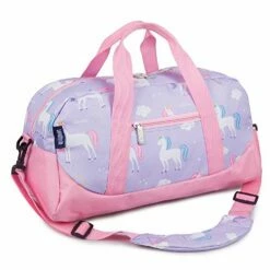 Wildkin Kids Overnighter Duffel Bags For Boys & Girls, Measures 18 X 9 X 9 Inches Duffel Bag For Kids, Carry-On Size & Ideal For School Practice Or Overnight Travel, BPA-free (Unicorn)