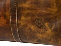 Leather Castle Genuine Vintage Men’s Duffel Sports Gym, Travel, Carry-on Luggage Bag, Light Brown -TRAVELPRO Sales 51mrDQWWkqL