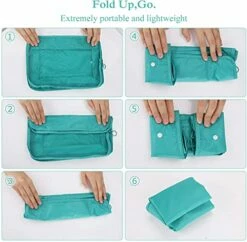 DIMJ Packing Cubes For Travel, 9 Pcs Travel Cubes Set Foldable Suitcase Organizer Lightweight Luggage Storage Bag 5 Colors Options (Blue) -TRAVELPRO Sales 51oL5o i0eS