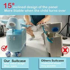 ANIMOR Kids Travel Partner Ride-On Suitcase And Carry-On Luggage, Classic Rolling Luggage (Penguin Blue) -TRAVELPRO Sales 51orbkN9QfL