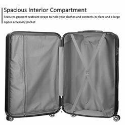 JOYWAY Luggage 3 Piece Set Suitcase Lightweight Hardshell TSA Lock Spinner (black) -TRAVELPRO Sales 51pVcELpJ S