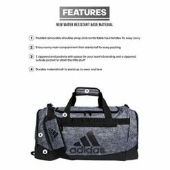 Adidas Defender 4 Medium Duffel Bag, Jersey Onix Grey/Black, One Size -TRAVELPRO Sales 51psYU6eZTL