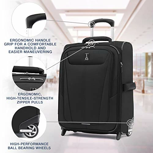 Travelpro Maxlite 5-Softside Lightweight Expandable Upright Luggage, Black, Carry-On 20-Inch 8 Travelpro Maxlite 5-Softside Lightweight Expandable Upright Luggage, Black, Carry-On 20-Inch - Image 6