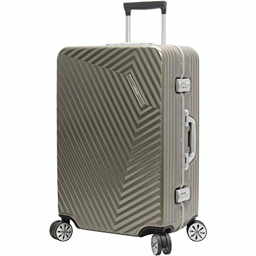 Andiamo Elegante Suitcase With Built-in TSA Lock - Zipperless 24 Inch Hardside Checked Bag- Lightweight (ABS+PC) Luggage With 8-Rolling Spinner Wheels (Gold) 3 Andiamo Elegante Suitcase With Built-in TSA Lock - Zipperless 24 Inch Hardside Checked Bag- Lightweight (ABS+PC) Luggage With 8-Rolling Spinner Wheels (Gold)