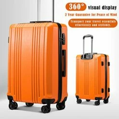 Coolife Luggage Suitcase PC+ABS With TSA Lock Spinner Carry On Hardshell Lightweight 20in 24in 28in(orange, S(20in_carry On)) -TRAVELPRO Sales 51qZKhhu7sL a6c6614a 9f00 4dd5 ab45 5fb817e13454