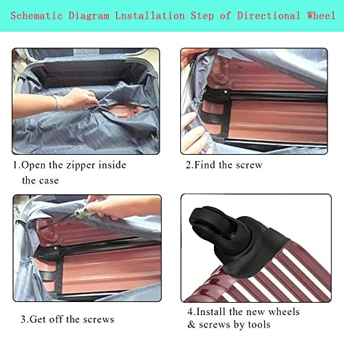 AngelReally Replacement Luggage Suitcase Wheels, 360 Degree Swivel Caster Wheel Outdoor Luggage Travel Suitcase Wheels Replacement Wheel For Suitcase Repair (Luggage Suitcase Wheels), 27 7 AngelReally Replacement Luggage Suitcase Wheels, 360 Degree Swivel Caster Wheel Outdoor Luggage Travel Suitcase Wheels Replacement Wheel For Suitcase Repair (Luggage Suitcase Wheels), 27 - Image 5