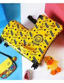 AO WEI LA OW Cute Unisex Kids Ride On Suitcase Travel Trolley Case Spinner Carry On Luggage With Wheels Suggest Fits To Kids Aged 3-6 Years Old(Yellow/01, 20 Inch) -TRAVELPRO Sales 51rCAsfrsCL
