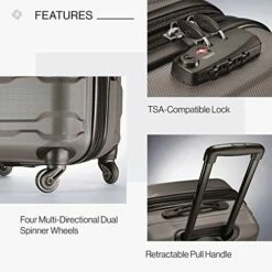 Samsonite Omni PC Hardside Expandable Luggage With Spinner Wheels, Silver, Checked-Medium 24-Inch -TRAVELPRO Sales 51rYN4digbL