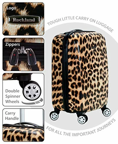 Rockland Safari Hardside Spinner Wheel Luggage, Leopard, Carry-On 20-Inch 12 Rockland Safari Hardside Spinner Wheel Luggage, Leopard, Carry-On 20-Inch - Image 10