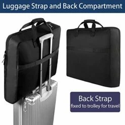 Garment Bags For Travel, Carry On Garment Bag For Business Trips With Shoulder Strap, Mancro Waterproof Foldable Luggage Hanging Suit Bags Gift For Men Women, 2 In 1 Suitcase For Coats, Suits (Black) -TRAVELPRO Sales 51t1WB2Du L