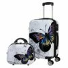World Traveler Black And White Butterfly 2-Piece Carry-on Spinner Luggage Set -TRAVELPRO Sales 51t9jXrB3hL