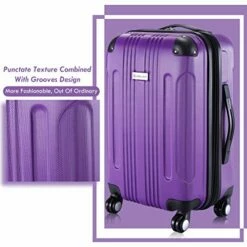 Goplus 20" ABS Carry On Luggage Expandable Hardside Travel Bag Trolley Rolling Suitcase GLOBALWAY (Purple) -TRAVELPRO Sales 51tBeYPJPYL