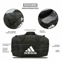 Adidas Defender III Medium Duffel Bag, Black/White -TRAVELPRO Sales 51tSmPWnHCL 8ddbe493 2b4c 4b71 b4e8 819e751fd172