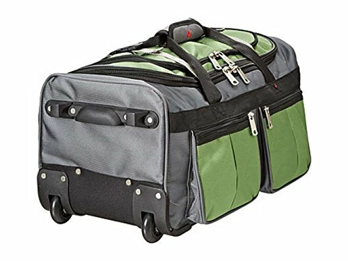 Athalon 22" 15 Pocket Wheeling Duffel Carry On Bag, Green. 521-Green Grass 4 Athalon 22" 15 Pocket Wheeling Duffel Carry On Bag, Green. 521-Green Grass - Image 2
