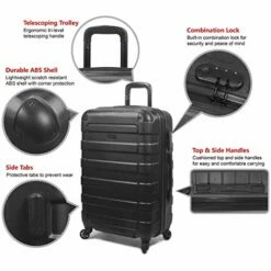 Hipack Prime Suitcases Hardside Luggage With Spinner Wheels, Black, 3-Piece Set (20/24/28) -TRAVELPRO Sales 51uzPSVhrTL