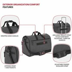 SwissGear Full-Sized Folding Garment Duffel Bag, Heather Grey, Hanging (23-Inch) 13 SwissGear Full-Sized Folding Garment Duffel Bag, Heather Grey, Hanging (23-Inch) -TRAVELPRO Sales 51vfkQUK0EL