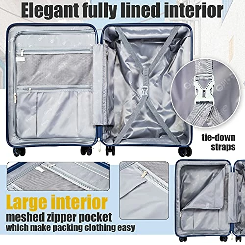 COOLIFE Luggage Expandable(only 28”) Suitcase 3 Piece Set PP Material With TSA Lock Spinner Carry On Hard- Side 20in24in28in (black, 3 Piece Set) 5 COOLIFE Luggage Expandable(only 28”) Suitcase 3 Piece Set PP Material With TSA Lock Spinner Carry On Hard- Side 20in24in28in (black, 3 Piece Set) - Image 3