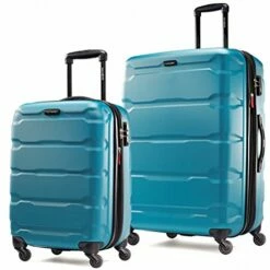 Samsonite Omni PC 2 Piece Set Of 20 And 28 Spinner (Caribbean Blue)