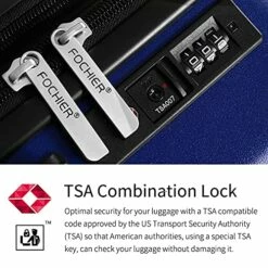 FOCHIER 3 Piece Hardshell Luggage Set, Expandable Hardside Lightweight Fashion PC+ABS Suitcase With Spinner Wheels & TSA Lock (20/24/28), Blue -TRAVELPRO Sales 51y kJzDvhS