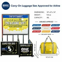 Wandf Foldable Travel Duffel Bag Luggage Sports Gym Water Resistant Nylon (Yellow) -TRAVELPRO Sales 51y3UBdPvPL