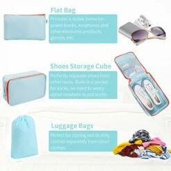 DIMJ 11 Set Packing Cubes, Travel Luggage Packing Organizers Lightweight Travel Cloth Storage Bag With Bra Underwear Cube Cosmetics Bag And Shoe Pouch -TRAVELPRO Sales 51y4Wt6SY L