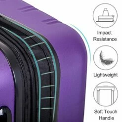 Merax 3 Pcs Luggage Set Expandable Hardside Lightweight Spinner Suitcase With TSA Lock [Upgraded Version] (Purple) -TRAVELPRO Sales 51ygjNOGsAL