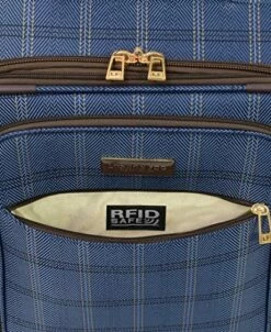 London Fog Brentwood II 4 Piece Set (with Under The Seat Bag), Blue Window Pane 17 London Fog Brentwood II 4 Piece Set (with Under The Seat Bag), Blue Window Pane -TRAVELPRO Sales 612DNBWF52L