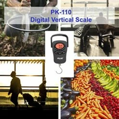 American Weigh Scales - PK Series Industrial Digital Hanging Scale, Black, 110 X 0.05lbs - PK-110 -TRAVELPRO Sales 61FRHThu4GL
