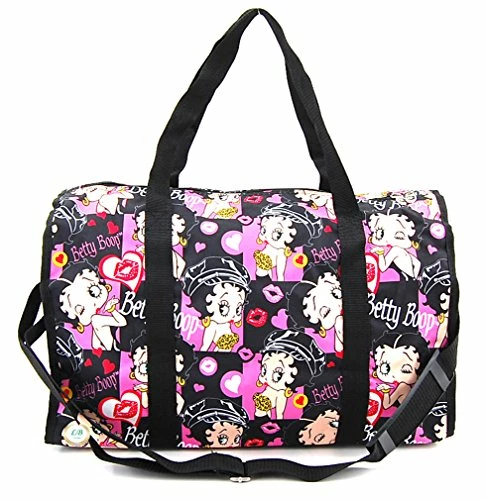 Betty Boop Large Duffel Bag, Durable Microfiber (black W/o Hook) 5 Betty Boop Large Duffel Bag, Durable Microfiber (black W/o Hook) - Image 3