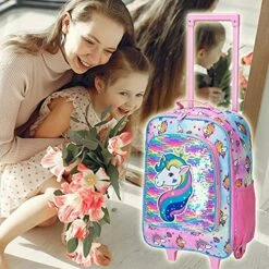 Kids Suitcase, Rolling Luggage With Wheels For Girls - Unicorn -TRAVELPRO Sales 61N9pJM85NS