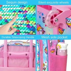 Kids Suitcase, Rolling Luggage With Wheels For Girls - Unicorn -TRAVELPRO Sales 61RhWVwgC L