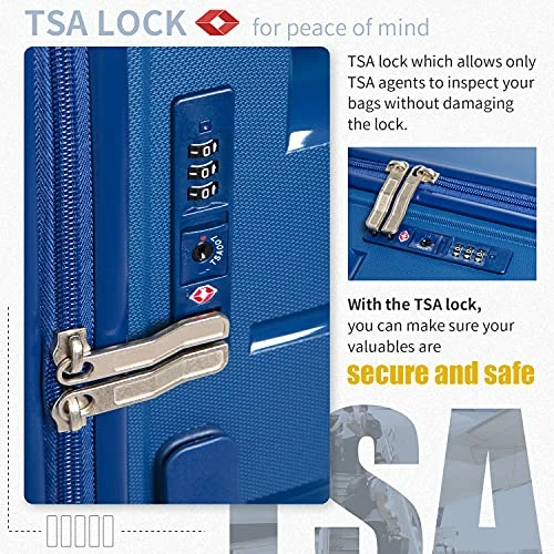 COOLIFE Luggage Expandable(only 28”) Suitcase 3 Piece Set PP Material With TSA Lock Spinner Carry On Hard- Side 20in24in28in (black, 3 Piece Set) 6 COOLIFE Luggage Expandable(only 28”) Suitcase 3 Piece Set PP Material With TSA Lock Spinner Carry On Hard- Side 20in24in28in (black, 3 Piece Set) - Image 4