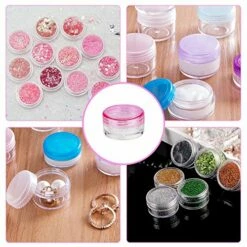 Accmor 100 Pieces 3g Empty Sample Containers With Pink Lids Cosmetic Jars With 5 Pieces Mini Spatulas -TRAVELPRO Sales 61fqERGzFLL