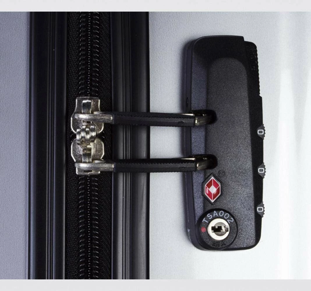 Suitcase, Lightweight, Large 28-Inch Hard-Shell Aluminum Alloy Suitcase, 4 Spinner Wheels, Abs Luggage Travel Trolley, Pink, 24 Inch 4 Suitcase, Lightweight, Large 28-Inch Hard-Shell Aluminum Alloy Suitcase, 4 Spinner Wheels, Abs Luggage Travel Trolley, Pink, 24 Inch - Image 2