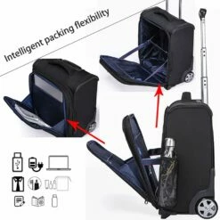 VERAGE Wheeled Underseat Carry-on Rolling Business Suitcase With USB Port,16.5 Inch Softside Airline Approved Luggage -TRAVELPRO Sales 61hnNZfAsML