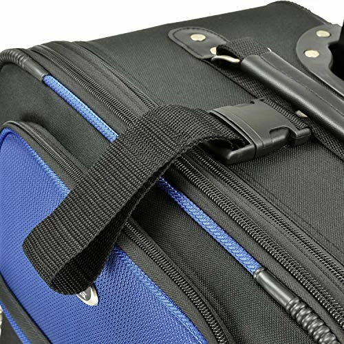 U.S. Traveler New Yorker Lightweight Softside Expandable Travel Rolling Luggage Set, Blue, 4-Piece (15/21/25/29) 6 U.S. Traveler New Yorker Lightweight Softside Expandable Travel Rolling Luggage Set, Blue, 4-Piece (15/21/25/29) - Image 4
