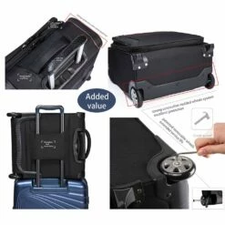 VERAGE Wheeled Underseat Carry-on Rolling Business Suitcase With USB Port,16.5 Inch Softside Airline Approved Luggage -TRAVELPRO Sales 61mvYXWvwEL