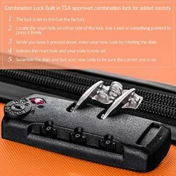 Expandable 3 Piece Luggage Sets Hardside Durable Suitcase With Spinner Wheels TSA Lock, 3 Pcs Carry On Case Travel Home Outdoor School Lightweight Trolley Case ( 20" 24" 28" Orange) -TRAVELPRO Sales 61smuXkRYuS