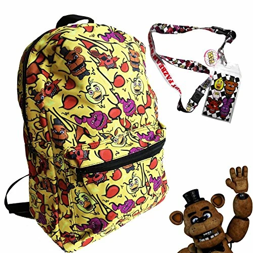 Bioworld Fnaf Five Nights At Freddy'S School Backpack Luggage Bag With Lanyard (Fnaf Cheese Melt) 6 Bioworld Fnaf Five Nights At Freddy'S School Backpack Luggage Bag With Lanyard (Fnaf Cheese Melt) - Image 4
