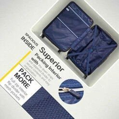 Coolife Luggage Expandable(only 28") Suitcase PC+ABS Spinner 20in 24in 28in Carry On (navy New, L(28in)) -TRAVELPRO Sales 61xFDF5qtDL 2700e0c1 5bc9 4275 bf90 355fc1fb39f3