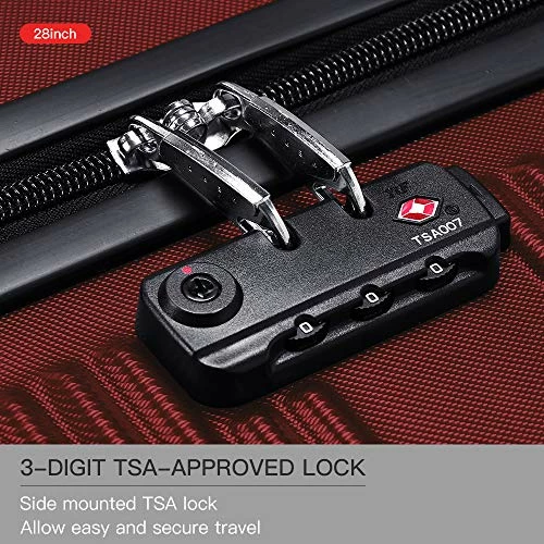 Verdi Luggage Set 3 Piece - Lightweight With USB Port Hardside Carry On Suitcase - Includes Expandable 20 Inch Carry On, 24In/TSA-Approved Lock 28In Checked Bag With 8-Wheel Rolling Spinner 6 Verdi Luggage Set 3 Piece - Lightweight With USB Port Hardside Carry On Suitcase - Includes Expandable 20 Inch Carry On, 24In/TSA-Approved Lock 28In Checked Bag With 8-Wheel Rolling Spinner - Image 4